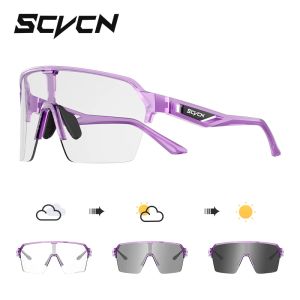 SCVCN | SCVCN Photochromic Cycling Glasses Sunglasses for Men Outdoor Sports Glasses UV400 Eyewear MTB Cycling Goggles Bicycle Women