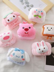 Cute Rabbit Face Wash Wrist Strap Keep Dry Sleeve Female Waterproof Wrist Guard Child Wash Absorbent Handy Gadget Cartoon Bracelet