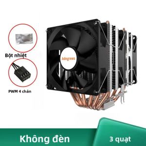 6Heatpipes Quạt Tản Nhiệt CPU Im Lặng 4PIN RGB Cho Intel LGA 1150 1151 1155 1200 1700 2011 X79 X99 AM3 AM4 AM5 PC Tản Nhiệt Tích Hợp