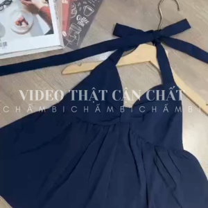 [XẢ HÀNG] Áo yếm nữ A.738 Áo yếm buộc dây sau cổ dáng babydoll có chun sau co dãn phong cách dịu dàng - Shop Chấm Bi