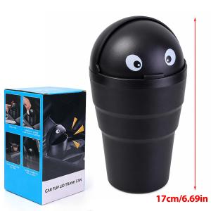 Ô tô dễ thương gắn Thùng rác phổ Hộp xếp Đồ cho xe ô tô hộp lưu trữ với Swing Nắp Mini Ô Tô leakproof xe Thùng rác gấp cho xe hơi