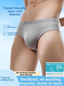 Disposable Wear-and-throw Cotton Underwear Men Triangular Shorts Large Size Individual Package