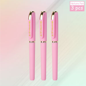 1/3/5/7pcs Matte Pink Gel Pen 0.7mm Pink Ink Kawaii Pen Set School Supplies Aesthetic Stationery Elegant Pen