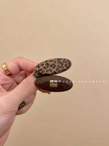 Elegant Leopard Print Hair Clips for Women Side Hair Accessories Fresh out Original Design Hair Grips for Fringes 1 Pair