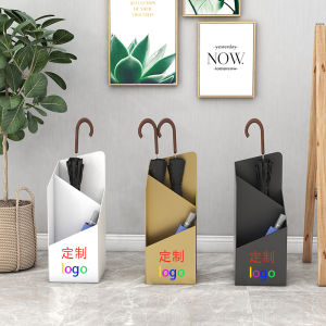 Umbrella Stand Minimalist Commercial Household Creative Door Storage Umbrella Bucket Stylish Iron Metal Umbrella Storage Rack
