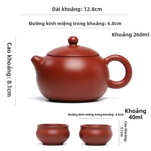 CANGHUTIANXIA | Bộ ấm trà nhỏ bằng đất nung tím Yixing thủ công