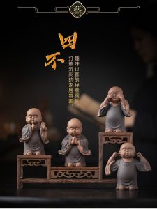 New Chinese Zen Style Home Decorations Sand Desktop Ornaments Purple Clay Tea Pet Office Desk Accessories Lucky Charm Gifts