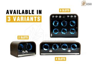 [2 YEARS LOCAL WARRANTY] Wooden Style Automatic Watch Winder w/ LED Light + Anti-magnetic Technology &  Silent Operation - 2/4/6 Slots Watch Box
