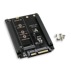 M.2 NGFF B+M Key SSD to 2.5" SATA 6Gb/s Adapter Card with Metal Enclosure M2 to SATA Converter with 5 Screws Kit for PC Use