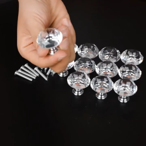 Crystal knob Handle Tarikan Laci Kristal Kenop Pintu Lemari Berlian Cocok Untuk Dekorasi Kamar Ruang Tamu