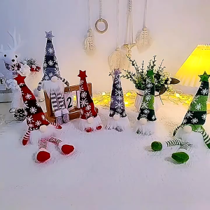 Gnome Christmas Faceless Doll Cartoon Glowing Gnome Ornament Kids Gift Christmas Decoration Xmas Home Desk Decoration New Year Gifts