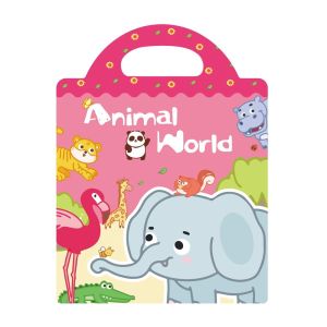 Portable Jelly Sticker Books Cognitive Game Toys Animal DIY Puzzle For Children Kids Quiet Book Montessori Early Education Gifts