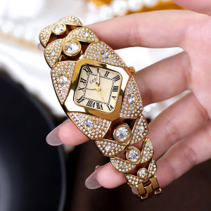 Womens Watch Light Luxury Fashion Diamond Bracelet Waterproof Ladies Quartz Watches Clock Gift Wristwatch