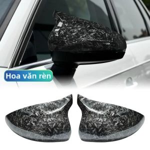 Ốp Gương Chiếu Hậu Vân Carbon Đen Cho Audi A3 S3 RS3 8V 2013-2019 Phụ Kiện Xe Hơi Dành Cho Các Dòng Xe Audi