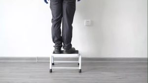 1 Step Stool Ladder Heavy Duty Multipurpose Bathroom Bed Kitchen Lightweight Foot Steel One Step Stair Single Stool