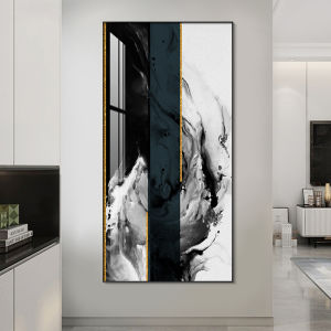 Modern Luxury Vertical Pearl Ribbon Decorative Painting