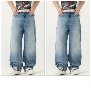 izzue | Cool Vintage Summer New Model Washed And Aged Wide Leg Jeans