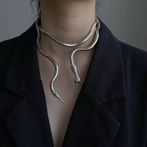Choker Men Bracelet Snake Necklace Women Punk Multilayer Alloy Creativity Fashion Jewelry Multicolor