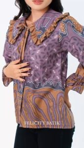 felicitybatik - Atasan Kemeja Batik Couple Wanita Kemeja Batik Pria Seragam Kantor [ benang ]