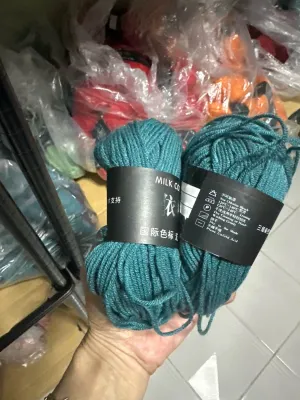 ไหมพรม คอตตอนนม 4 ply 86 สี บริการปรึกษาโทนสี เทียบสี พร้อมส่งจากไทย