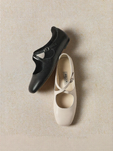 Belle | Mary Jane Ballet Flats Shoes Leather