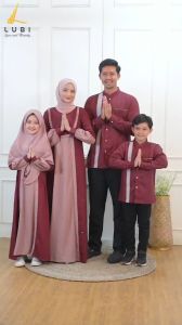 Terbaru COD Lubi Gamis Muslimah Heritage Family The Premium kain fisha classic