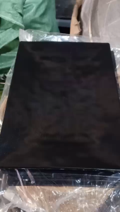 Đĩa Chữ Nhật Màu Đen Vân Sần Để Thịt Nướng BBQ Cao Cấp