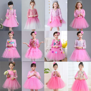 DDL | Pink Long Sleeve Dance & Recital Dress