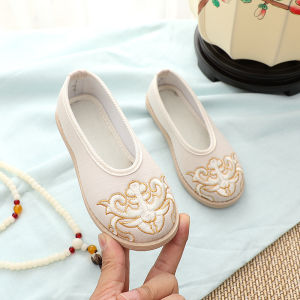 Boys Shoes for Han Chinese Clothing Ancient Costume Old Beijing Cloth Shoes Kids Chinese Ancient Style Baby Handmade Embroidered Shoes Ethnic Style Tang Dynasty Shoes