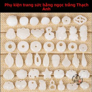 Vòng Cổ Mặt Dây Chuyền Trang Sức Ngọc Bích Trắng Nhỏ Xinjiang Hetian Mặt Dây Chuyền Mặt Dây Chuyền Vòng Tay Mặt Dây Chuyền Khuyên Tai Phụ Kiện DIY Phụ Kiện