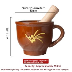 Jiaxun | Multifunction Traditional Stone Mortar for Garlic Paste Chilies Eggplants  and Preserved Eggs