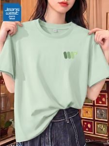 Jeanswest | Áo Thun Nữ Tay Ngắn Cotton Thuần Form Rộng Big Size Thoáng Khí