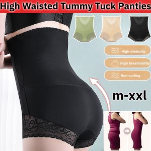 High Waisted Tummy Tuck And Butt Lift Panties Cotton Antibacterial Shaping Seamless Underwear Pants
