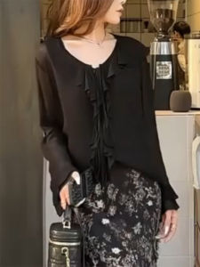 QINGNAER | French Style Slimming Summer Lightweight Shirt