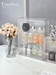 Clear Acrylic 3-Tier Display Case with Shelf for Collectibles Figurines - Dust Proof Showcase | Perfect for Miniatures