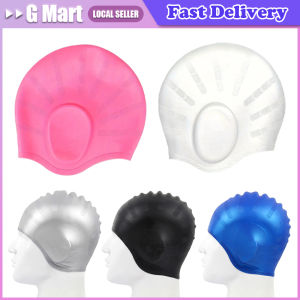 Professional Durable Silicone Swimming Cap with Ear Pockets for Adults and Teens Protects Long Hair and Provides High Elasticity