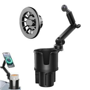 360 degree Rotation Magnetic Cell Phone Stand car Cup Holder Expander with Phone Mount Drink Cup Holder Adapter phone stand