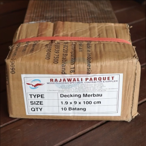 Decking Kayu 10 Batang Per meter 19x9x100cm Decking Lantai Outdoor (ulinmerbaubengkirai)