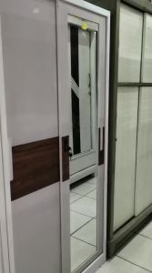 KLIKFURNITURE Lemari Pakaian Besi Pintu SLIDING Cermin Anti Rayap Banjir SLD 903