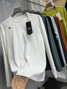 High-End Sporty Mens Long Sleeve T-Shirt Outdoor Casual High Elastic Quick Dry Breathable Couples T-Shirt Pampa&pop Slim Fit round Neck