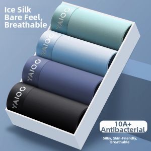 Ice Silk Cotton Crotch Mens Underwear