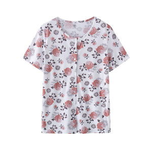 AB | Comfortable Cotton Short Sleeve T-shirt for Senior Women