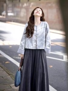 XUECAIQI | Loose Fitting Slimming Chinese Style Outfit Set