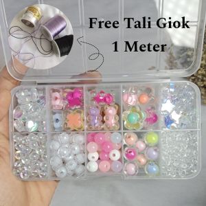 manik 1 set kotak/ manik set lengkap/ manik aesthetic/ Diy/ Mote/ Payet