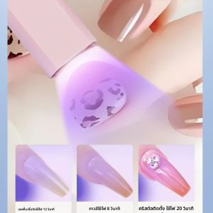 มินิมือถือเล็บ Fast เครื่องเป่าเล็บเจลยาทาเล็บโคมไฟอบ Quick Light แห้งไม่มีมือสีดํา One Word โคมไฟเล็บ