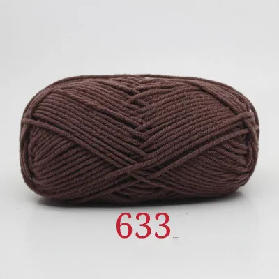 Milk Cotton 5ply Yarn 50g - Pink Blue Gray Green Baby Cotton Knitting