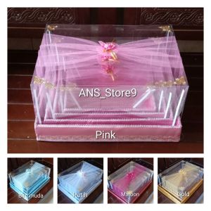 BOX SESERAHAN NIKAH KOTAK HANTARAN SESERAHAN PERNIKAHAN PARCEL LAMARAN TUTUP MIKA ISI 4 BOX MURAH