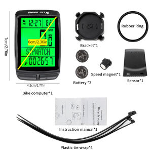 West Biking | WEST BIKING IPX7 Máy Tính Xe Đạp Đa Chức Năng Chống Nước Máy Đo Tốc Độ Máy Đo Đường Đi Đồng Hồ Bấm Giờ Đèn Nền Phụ Kiện Đi Xe Đạp