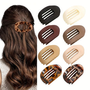 4 ชิ้น/เซ็ตใหม่ Elegant Matte อะคริลิคกลม Duckbill คลิปผมผู้หญิงแฟชั่นสีทึบพลาสติก Hairpin อุปกรณ์เสริมผม