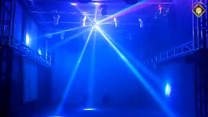 Đèn Laser Moving 12 Mắt 2 Đầu Độc Lập Sử Dụng Cho Sân Khấu Bar Phòng Karaoke..